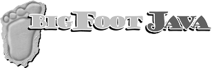 Big Foot Java Logo - BW