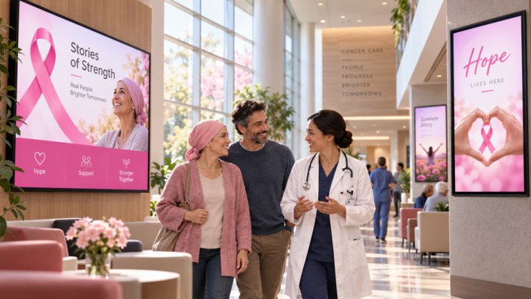 Stories of Strength: How Digital Signage Supports Breast Cancer Awareness